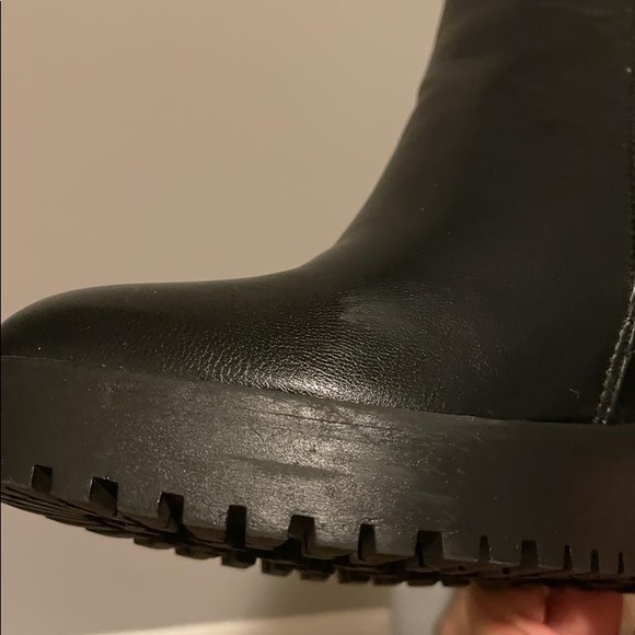 Black Leather +Suede Platform Ankle Boots from UK 🇬🇧 - Picture 8 of 15